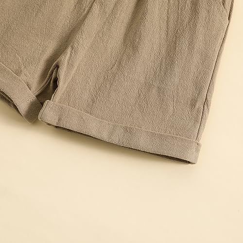Kutersbabi Toddler Boys Button-Down Linen Outfit