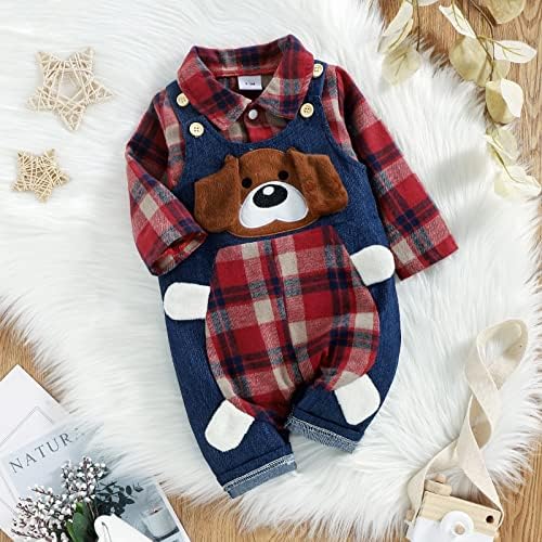 ODASIRA Baby Boy Romper Set with Jumpsuit and Overalls