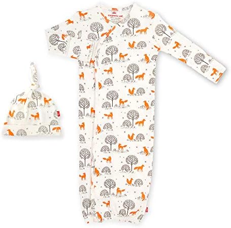 Magnetic Me Organic Cotton Newborn Gown Hat Set