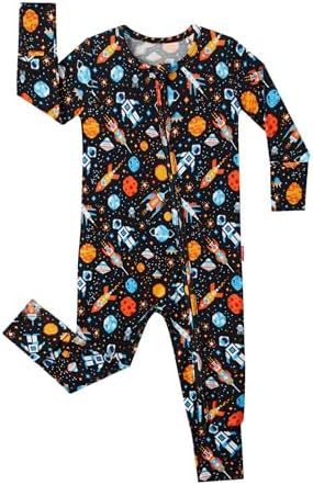 EASWEET Bamboo Viscose Zipper Baby Pajamas