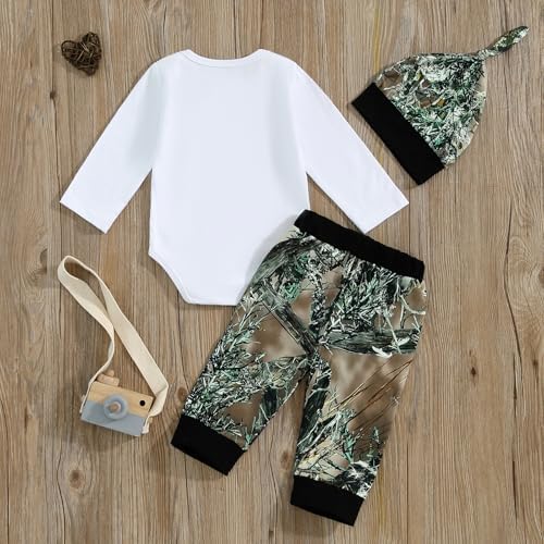 Chloefairy Newborn Baby Boy Hunting Camo Set