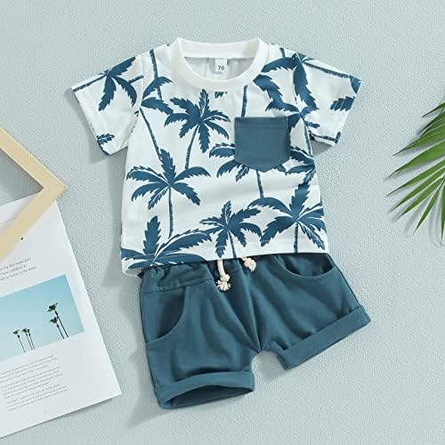 Saliuentm Toddler Beach Set tropical t-shirt and shorts