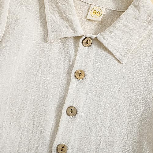 Kutersbabi Toddler Boys Button-Down Linen Outfit
