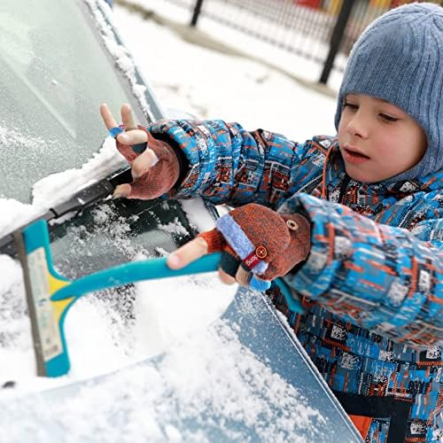Handepo 3-Pair Kids Winter Gloves Convertible for 2-6 Year Olds