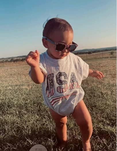 4th of July Toddler Romper US Milestones