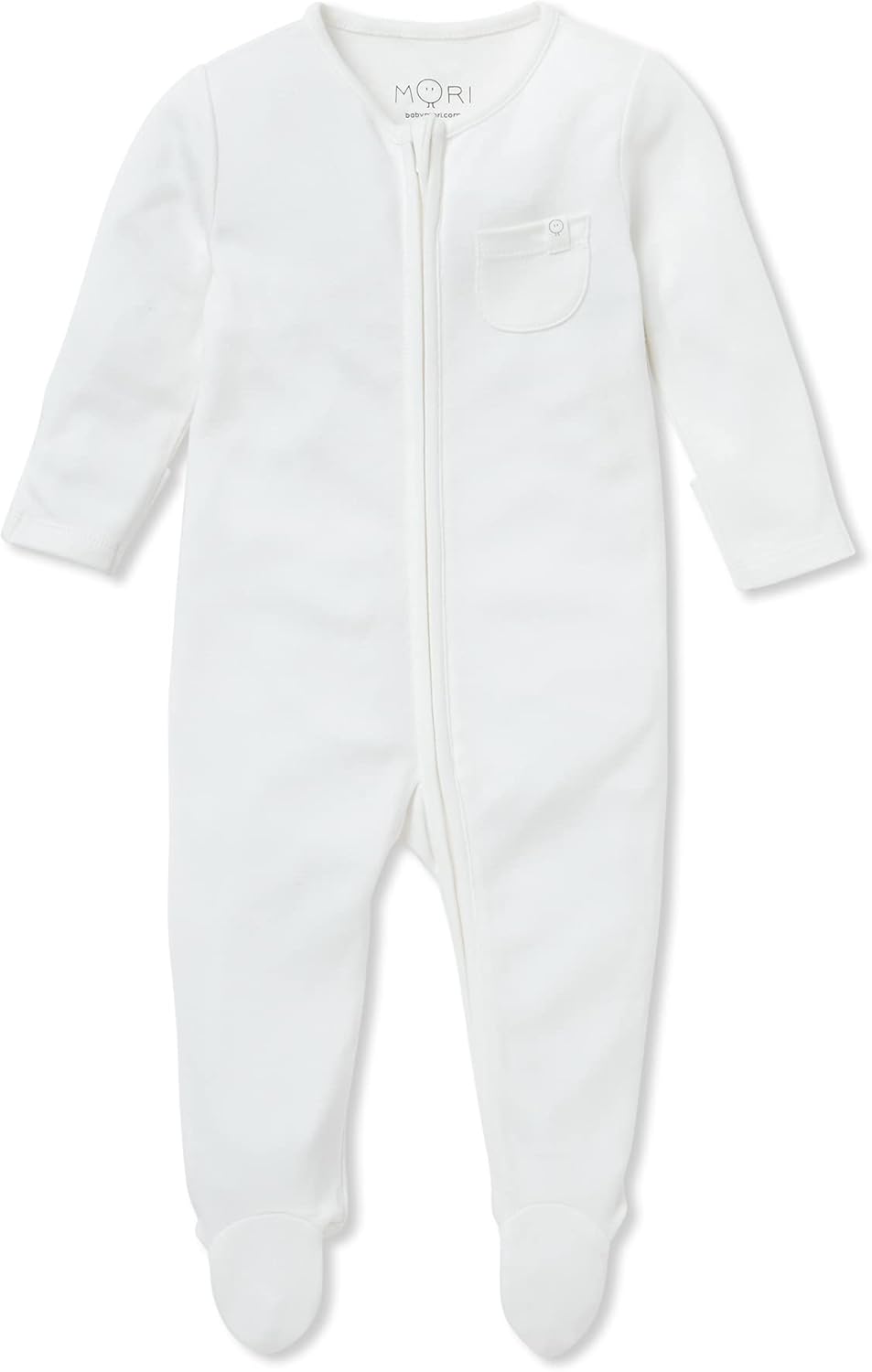 MORI Baby Unisex Clever Sleepsuit 4-Pack with Two Way Zip