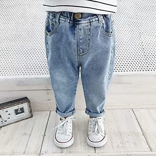 Baby Boys Denim Pant with Elastic Waistband