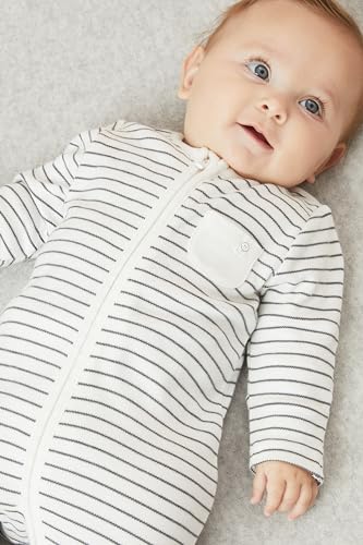 MORI Baby Unisex Pajamas Sleepsuit 4-Piece Set with Two-Way Zip