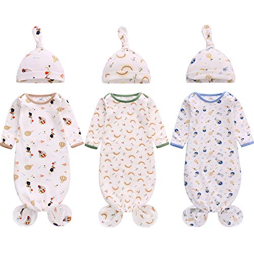 Miracle Baby Bear Balloon and Rainbow Matching Nightgown Set for Newborns