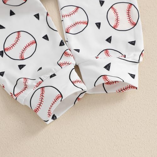 Lamuusaa Newborn Baby Boy Baseball Outfit Set