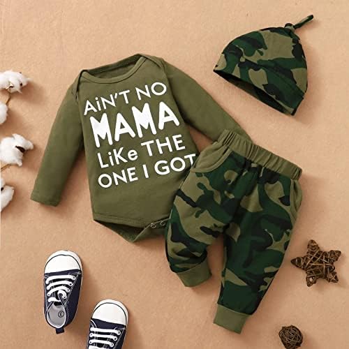 Newborn Baby 3-Piece Romper Pants Hat Set