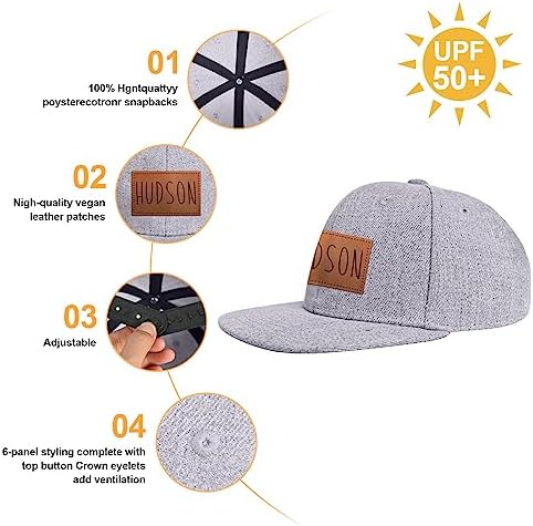 Personalized Toddler Baseball Cap with Leather Patch