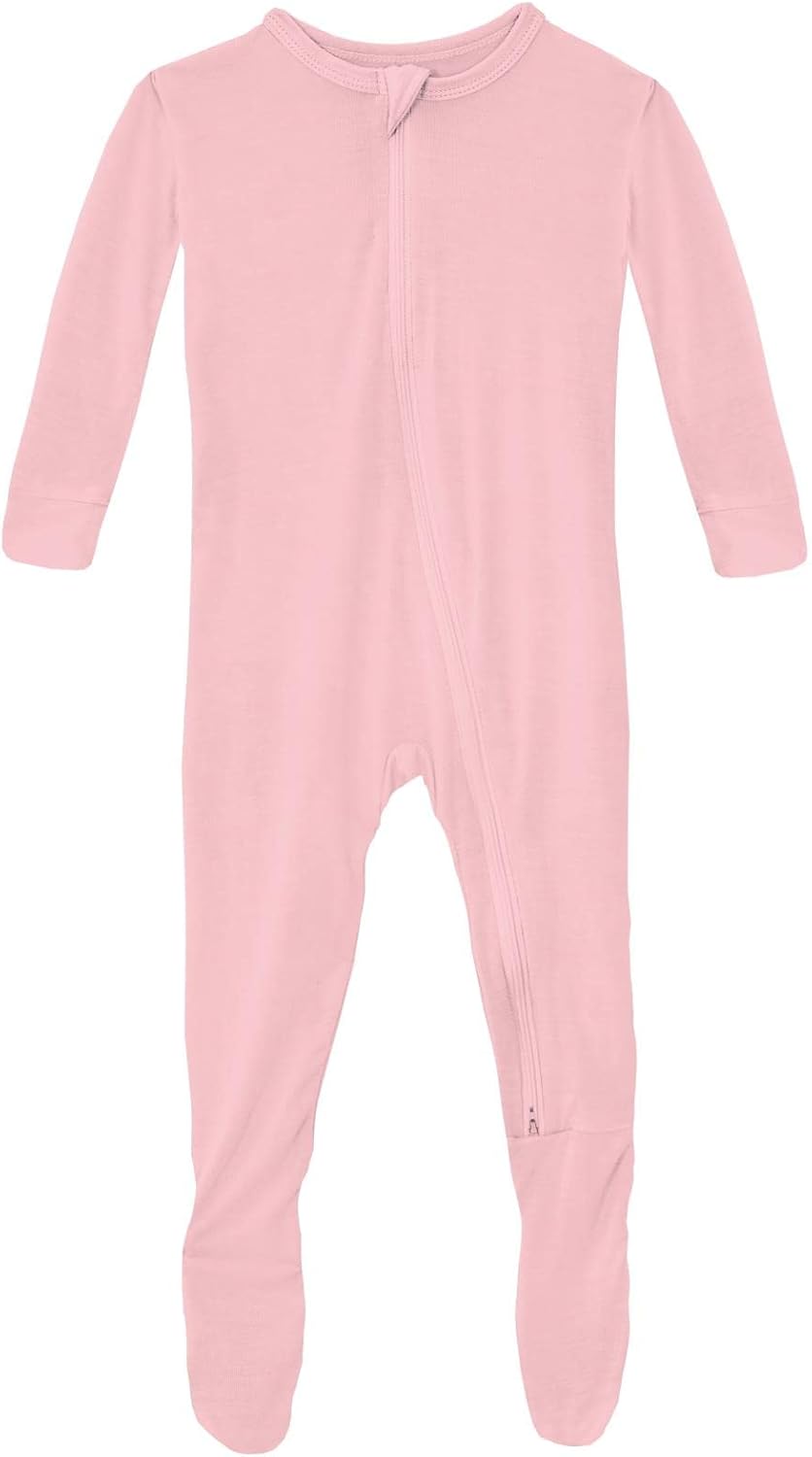 KicKee Lightweight Soft Solid Footies for Babies and Kids
