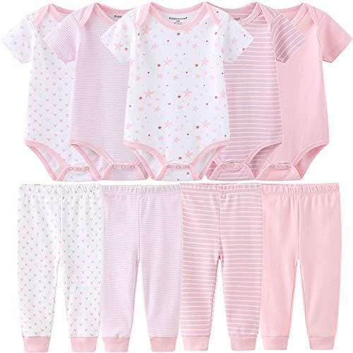 Kiddiezoom Baby Boys 9-Piece Premium Cotton Layette Set