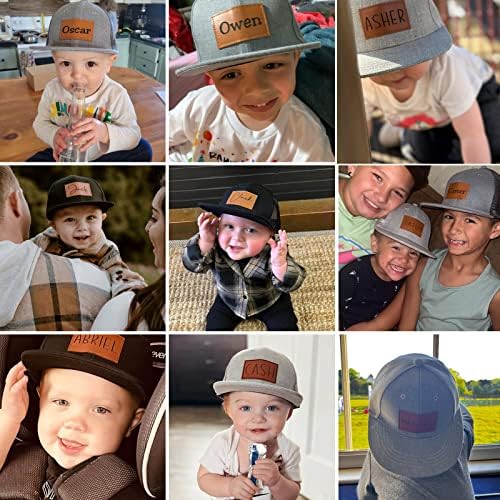 Personalized Toddler Baseball Cap with Leather Patch