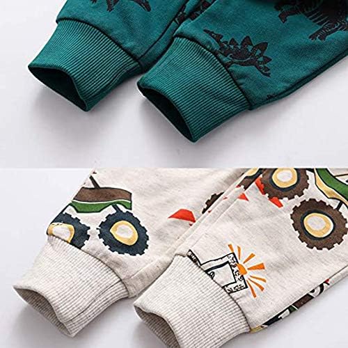 Dinosaur Car Animal Print Drawstring Elastic Jogger Pants for Boys