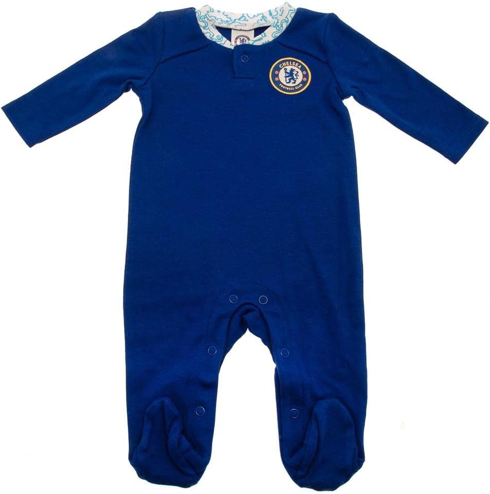 Chelsea FC Baby Long-Sleeve Sleepers Royal BlueWhite