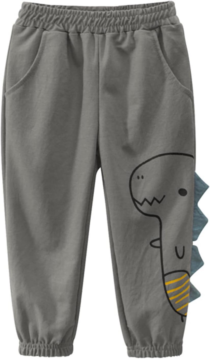 Cute Dinosaur Pull-On Pants for Toddlers