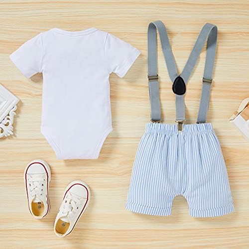 GRNSHTS Baby Boy First Birthday Bow Tie Romper Set