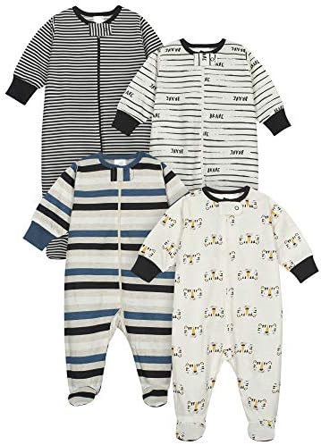 Onesies Brand Sleep n Play Footies 4-Pack