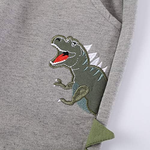 Cotton Dinosaur Pants for Boys Toddler Elastic Joggers
