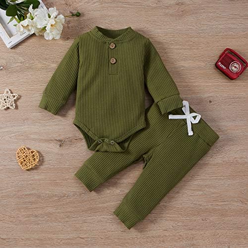 Warm Soft Cotton Romper Pants Set for Baby