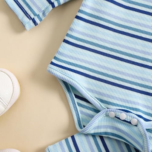 Emmababy Fall Striped Romper Set for Baby