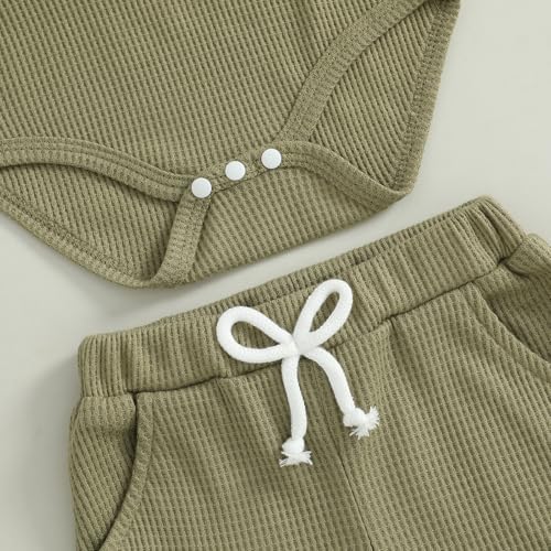 MERSARIPHY Newborn Baby Boy Summer Clothes Mamas Romper Shorts Set