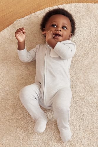 MORI Baby Unisex Pajamas Sleepsuit 4-Piece Set with Two-Way Zip