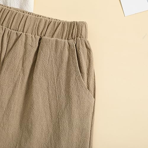 Kutersbabi Toddler Boys Button-Down Linen Outfit