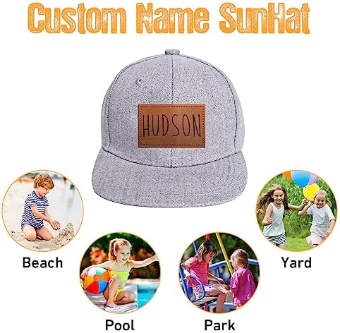 Personalized Toddler Baseball Cap with Leather Patch