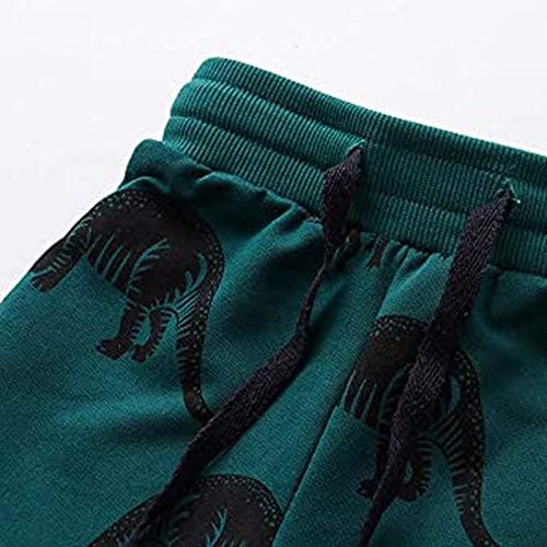 Dinosaur Pattern Cotton Boys Drawstring sweatpants