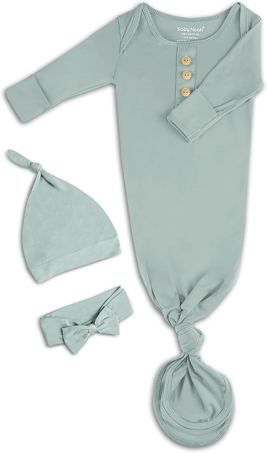 Newborn Gown with Mitten