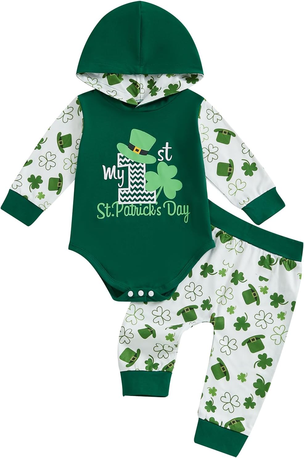 BemeyourBBs St Patricks Day Shamrock Baby Set - Baby Boy Outfit