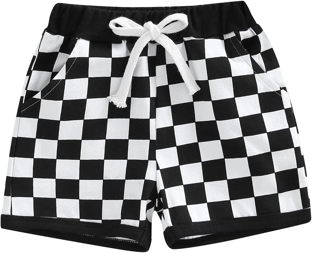 Lamuusaa Newborn 0-3T summer cotton plaid shorts