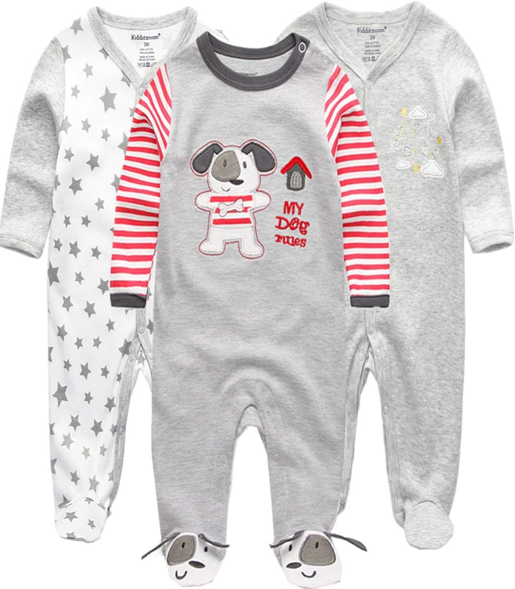 Kiddiezoom Baby Boys Snug Fit Romper
