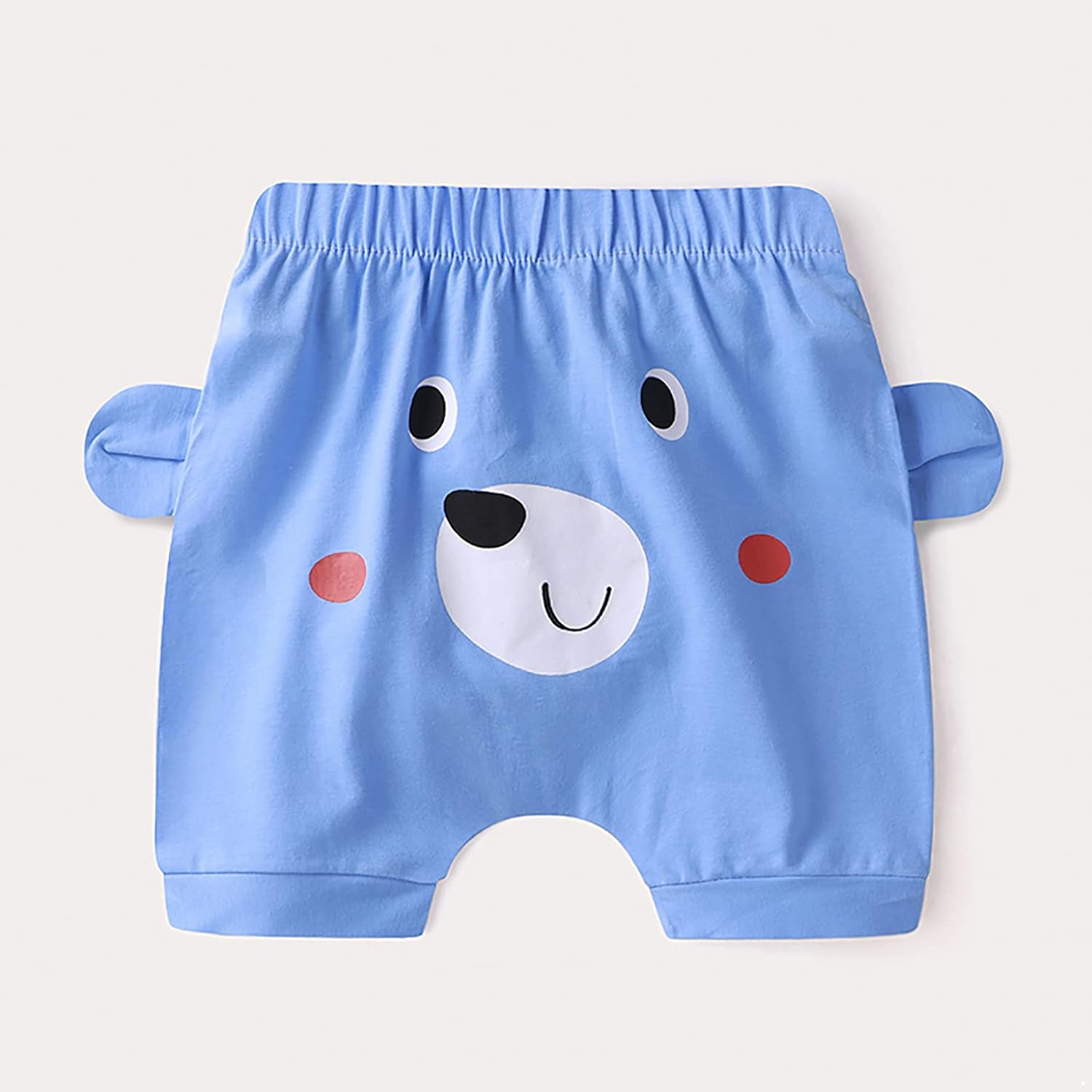 Baby Boys Unisex Summer Cotton Shorts Cartoon Printed Bloomers with Elastic Waistband