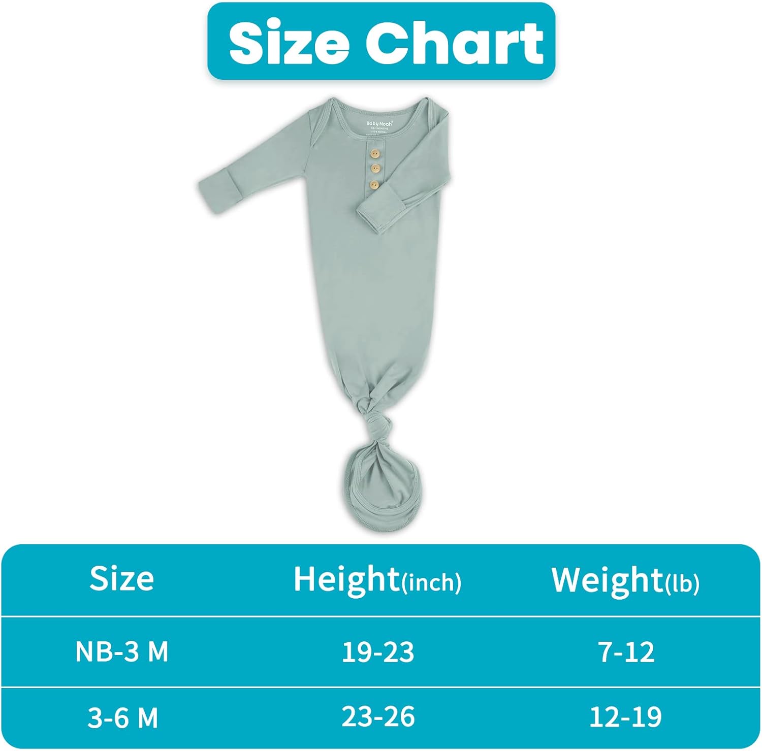 Newborn Gown with Mitten