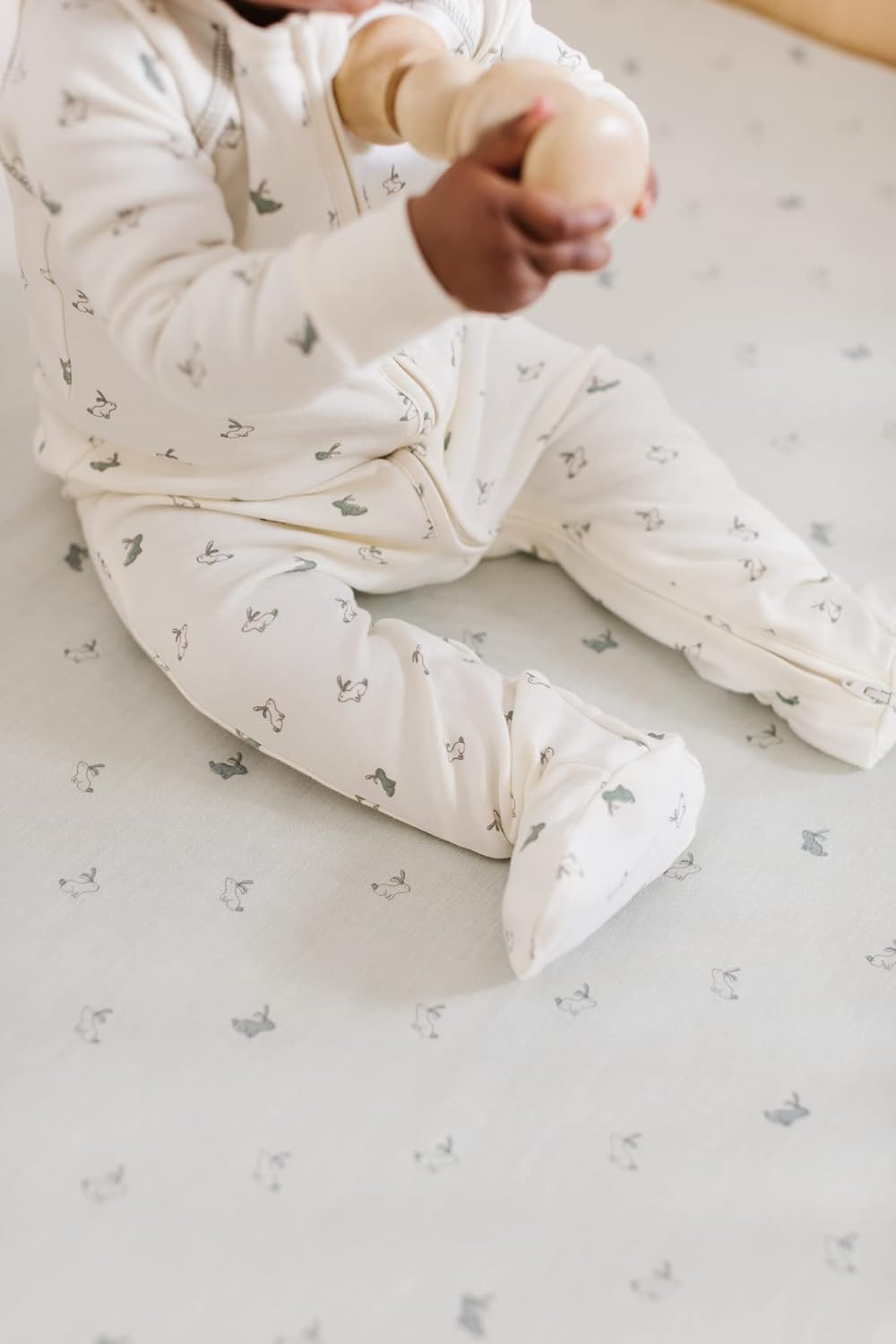 Hatchling Bunny - Organic Cotton Baby sleeper with safety features