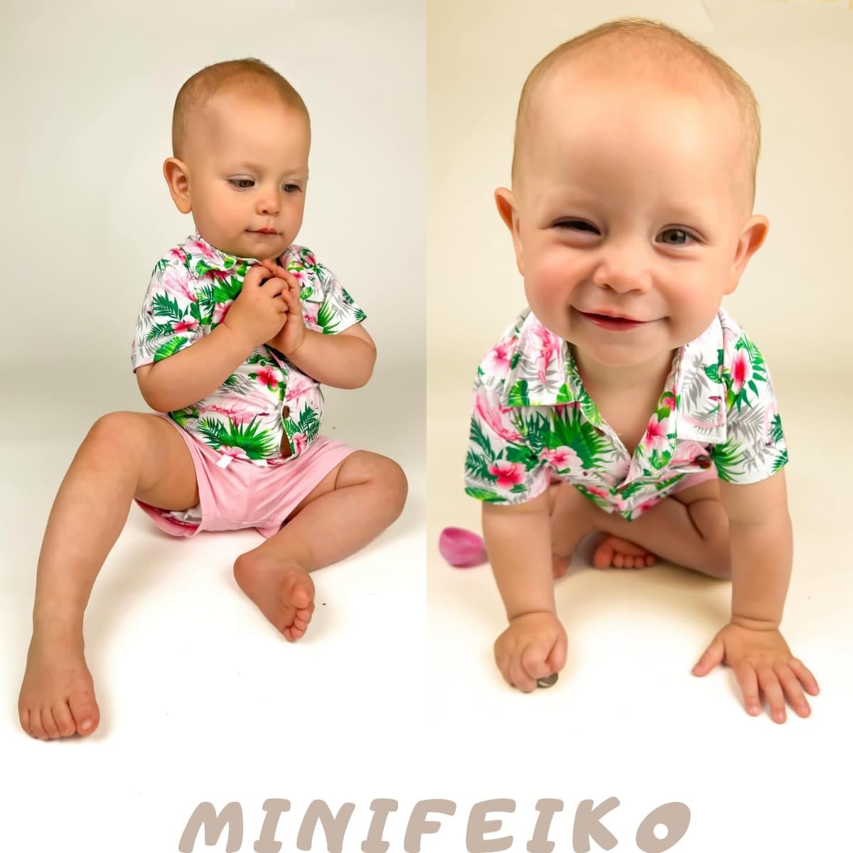 MINIFEIKO Baby Boy Hawaiian Outfit - Perfect for Summer