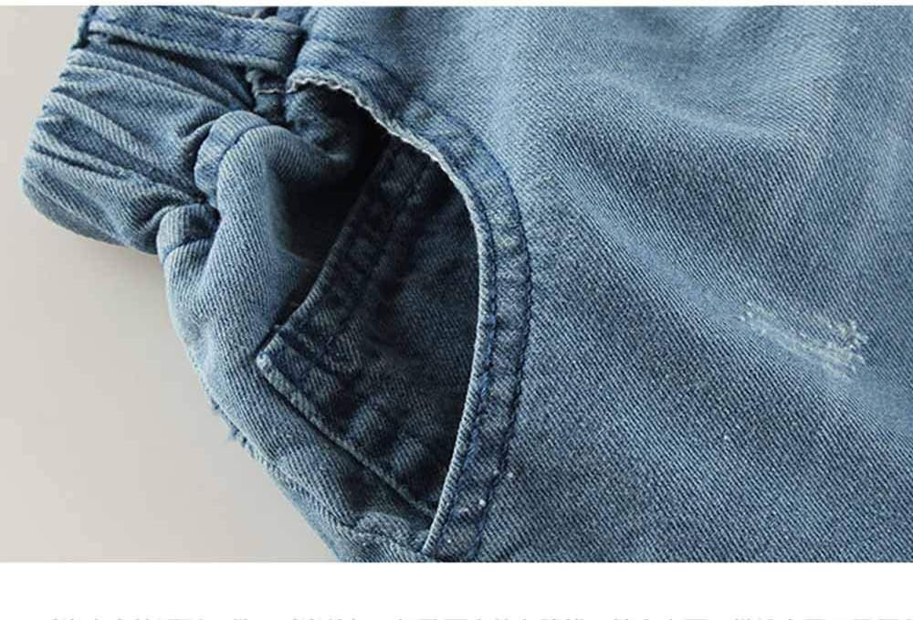 KIDSCOOL SPACE Baby Little Girls Ruffled Elastic Waist Jeans Unique Design