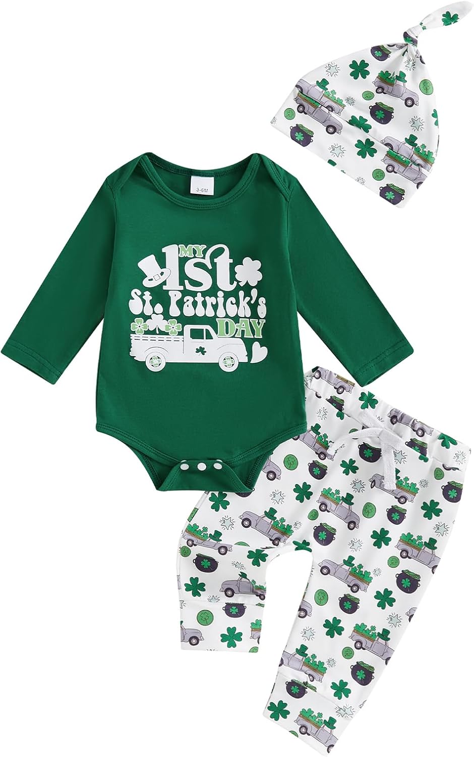 St Patricks Day Newborn Boys Outfit Set