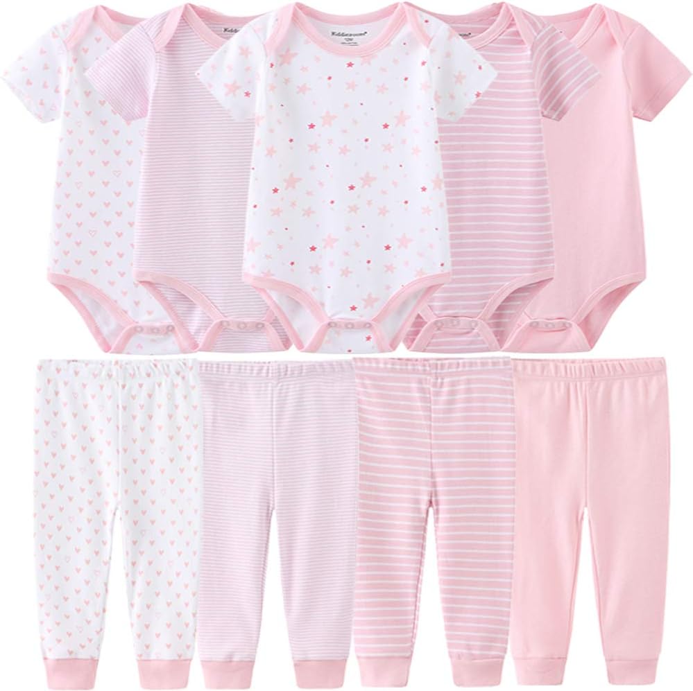 Kiddiezoom Baby Boys 9-Piece Premium Cotton Layette Set