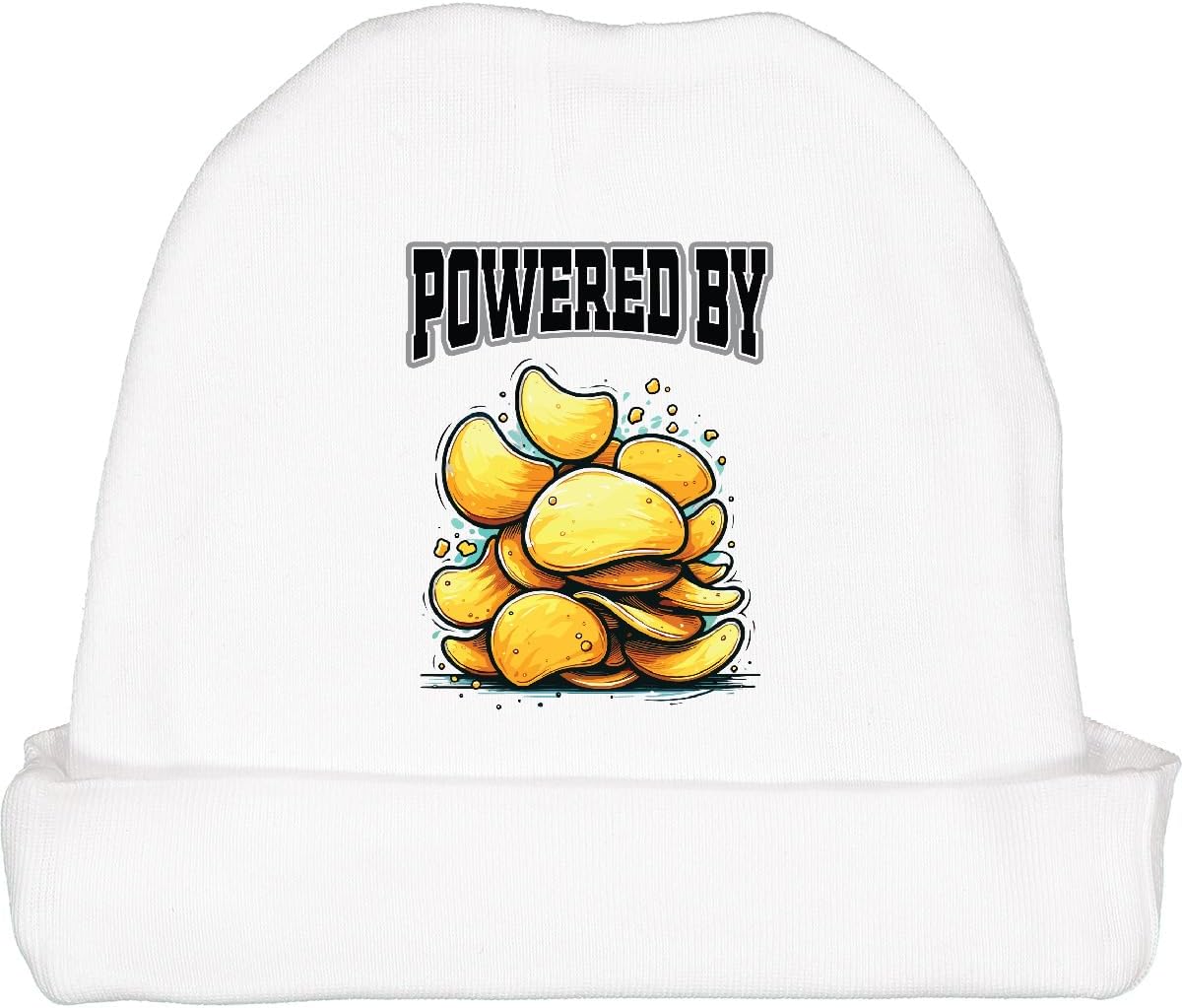 Inktastic FunnyPowered by Chips Baby Beanie Hat
