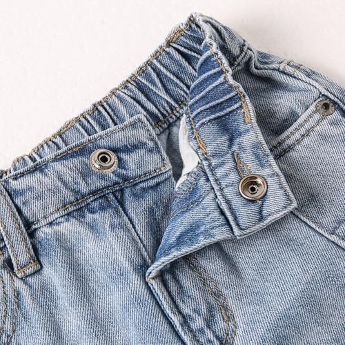 KIDSCOOL SPACE Boys Girls Elastic Waist Jeans Adjustable for 12-54 Months