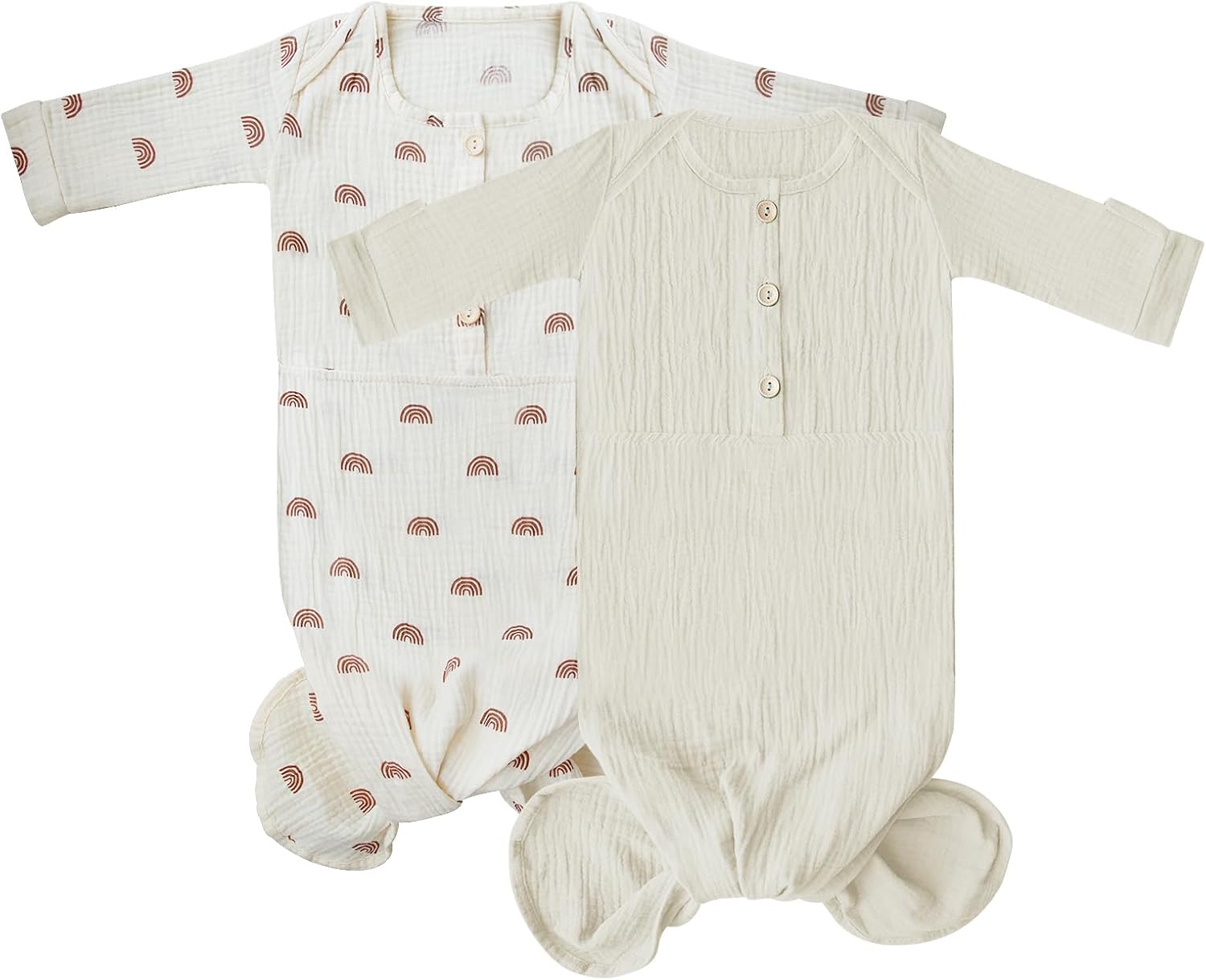 Premium Soft Knotted Baby Gown for Newborns