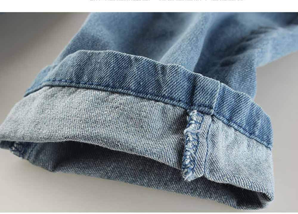 KIDSCOOL SPACE Baby Little Girls Ruffled Elastic Waist Jeans Unique Design