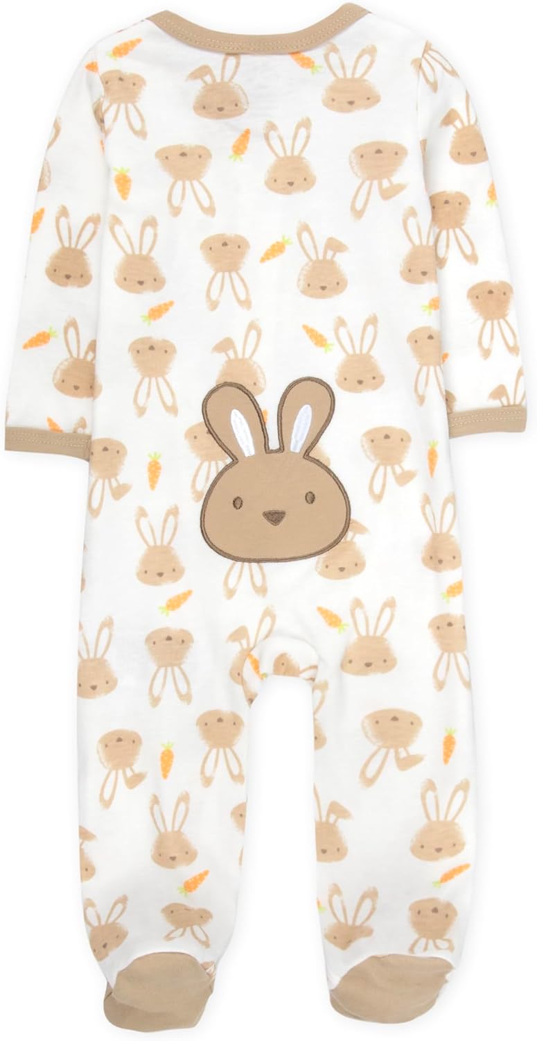 Easter Bunny Footie and Lovey Blanket Set for Babies 3 Months