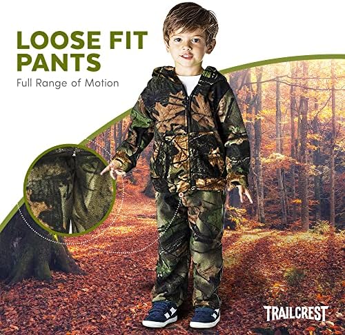 Camo Toddler Damon Full Zip Jacket Pants Set - Soft Durable Easy to Wear