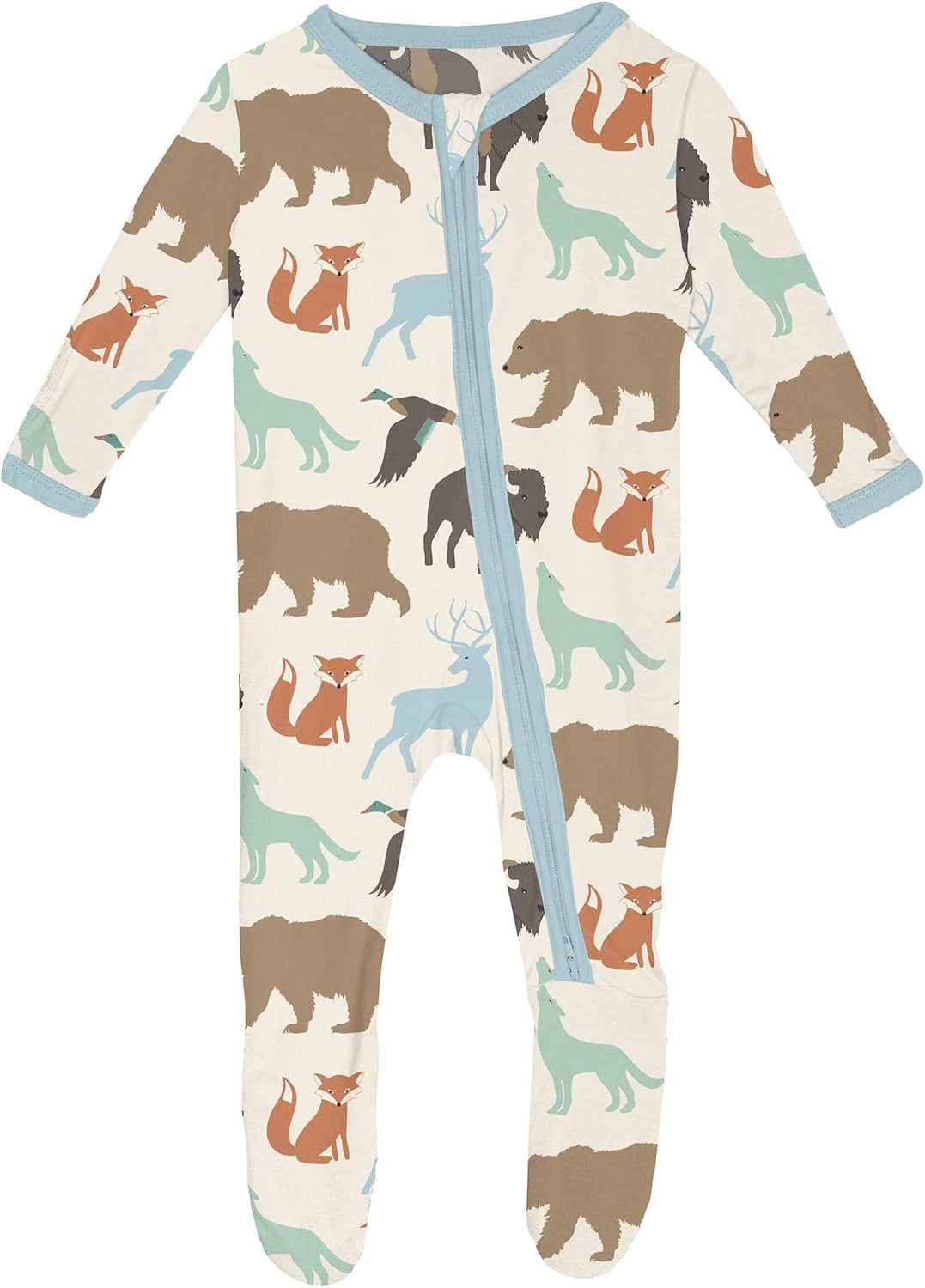KicKee Baby Footie with 2 Way Zipper - Boys Girls